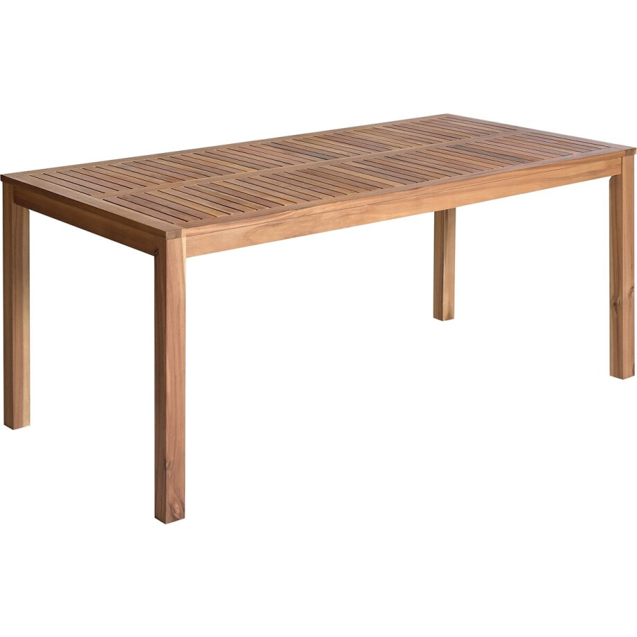 BELIANI OMBRIANO - Tuintafel - Lichtbruin - 180 x 90 cm - Acaciahout BELIANI OMBRIANO - Tuintafel - Lichtbruin - 180 x 90 cm - Acaciahout afbeelding 1