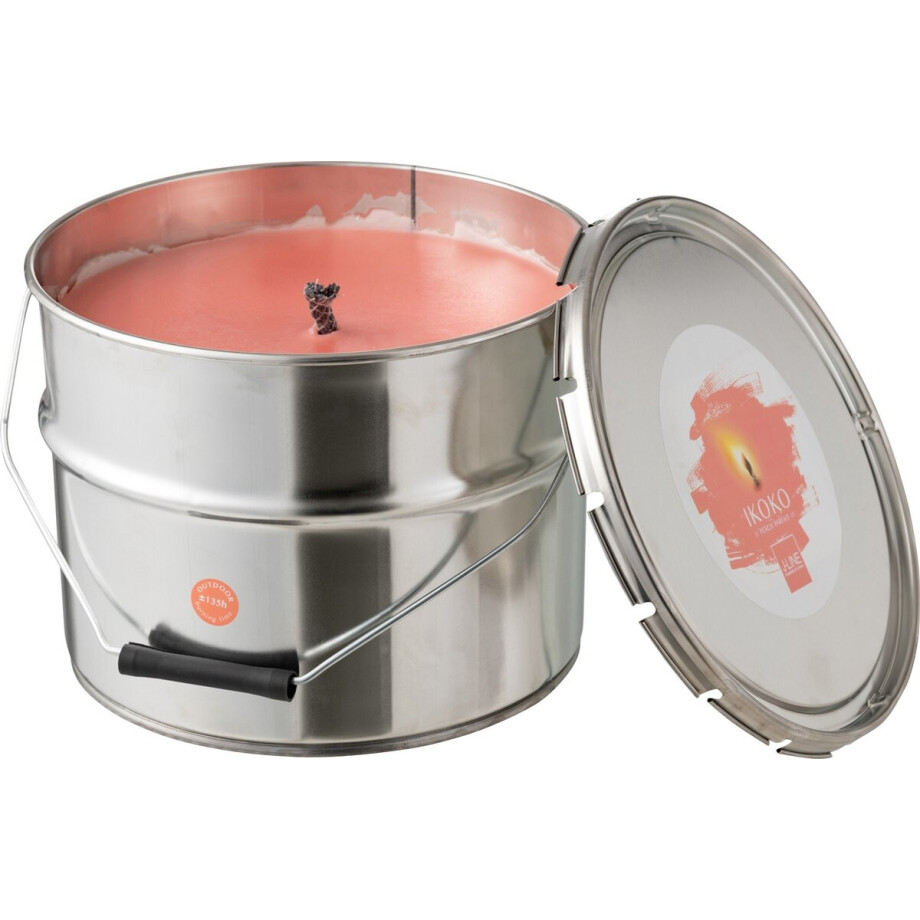 J-Line buitenkaars Verfpot Ikoko - metaal - abrikoos - large - 135U afbeelding 1