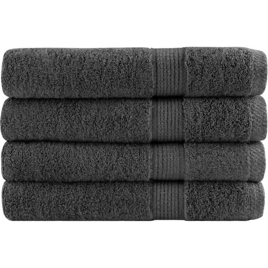 vidaXL - Saunadoeken - SOLUND - 4 - st - 600 - g/m² - 80x200 - cm - antracietkleur vidaXL - Saunadoeken - SOLUND - 4 - st - 600 - g/m² - 80x200 - cm - antracietkleur afbeelding 1