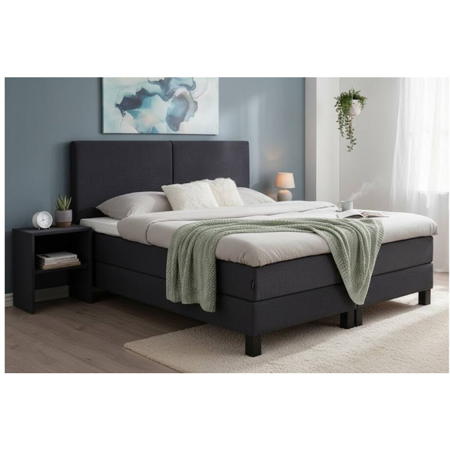 Goossens GS-180 met matrastopper Joy Deluxe - Best ventilerend boxspring 180 x 200 cm Pocketveringmatras afbeelding 1
