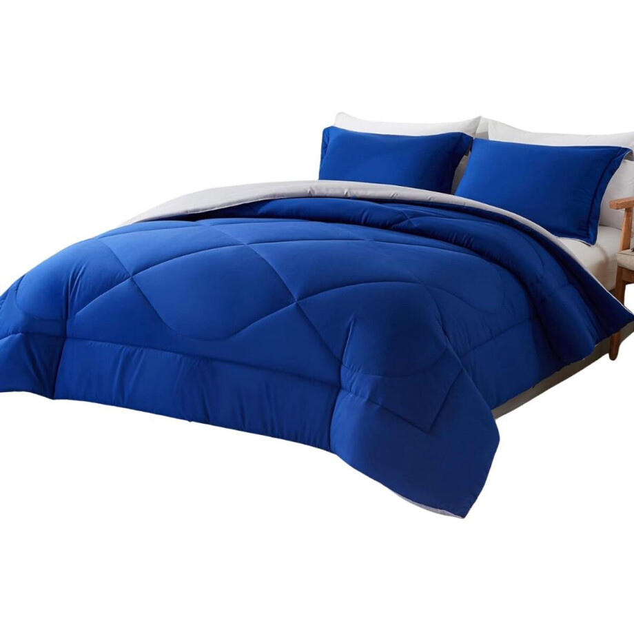 ApexArte® Dekbed 240x220 - 2 Persoons 4 Seizoenen - Wasbaar - Extra Zacht - Marineblauw afbeelding 1