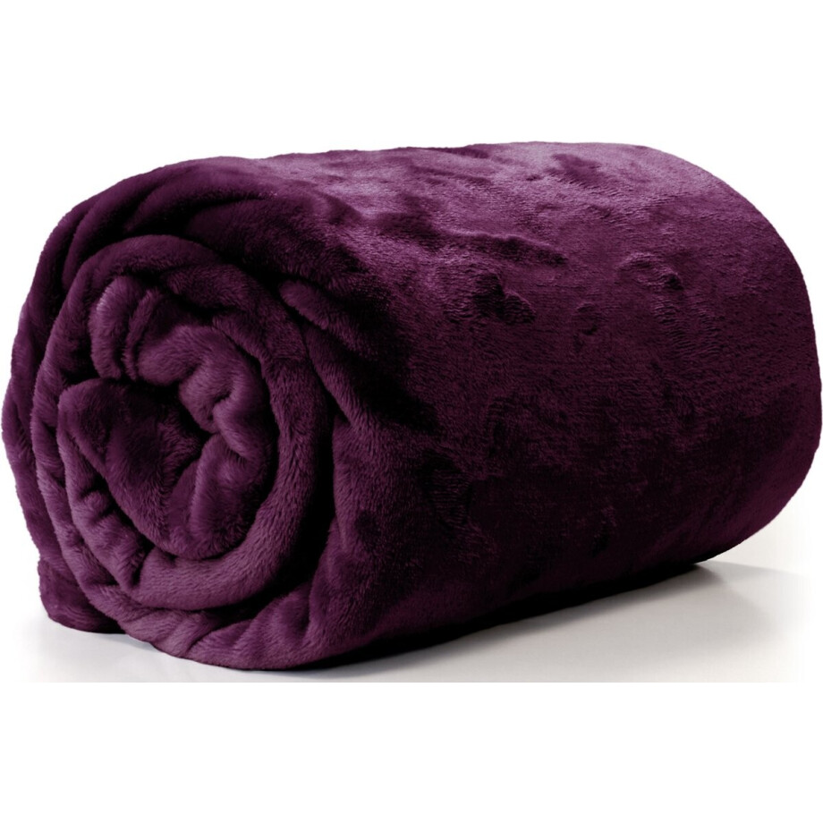 Unique Living Enzo Plaid - 130x180 cm - Dark Purple Unique Living Enzo Plaid - 130x180 cm - Dark Purple afbeelding 1