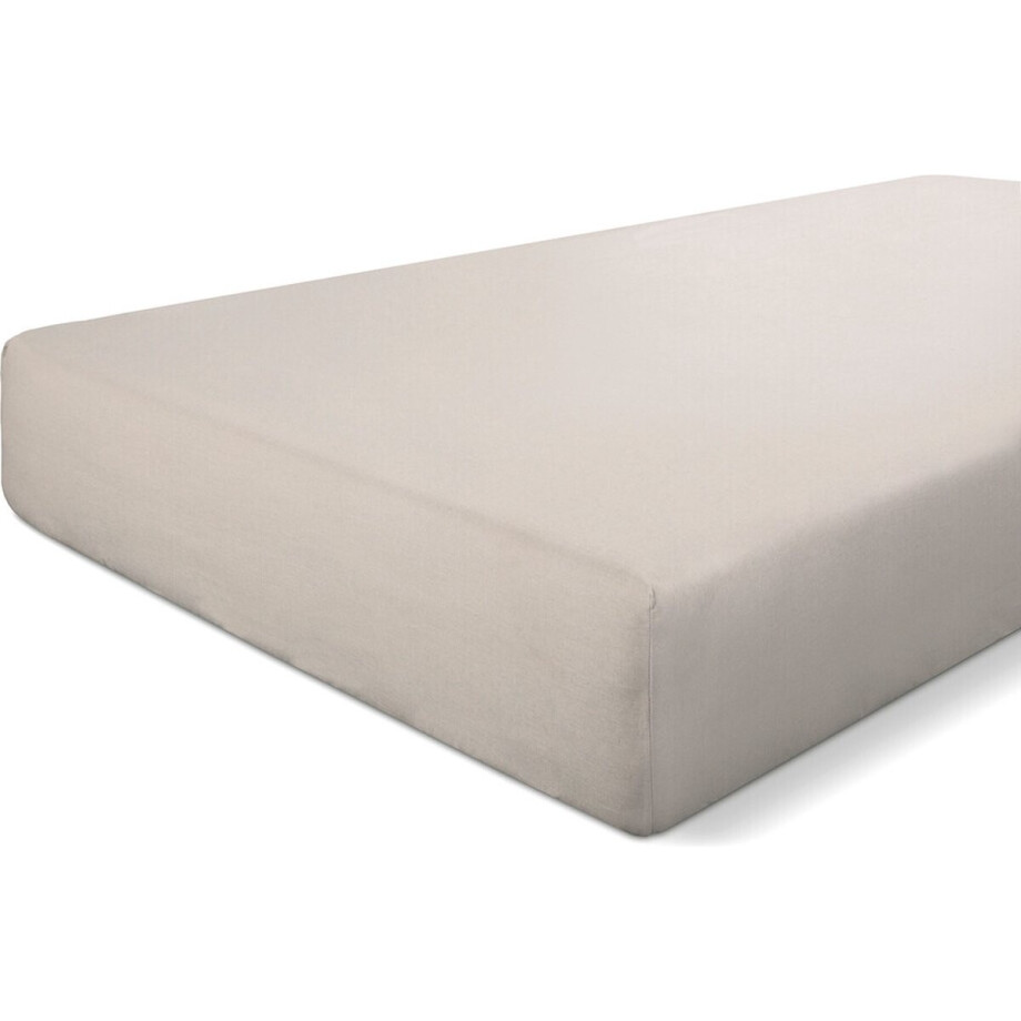 Walra Hoeslaken Crispy Cotton - 160x220 - 100% Katoen - Zand afbeelding 1