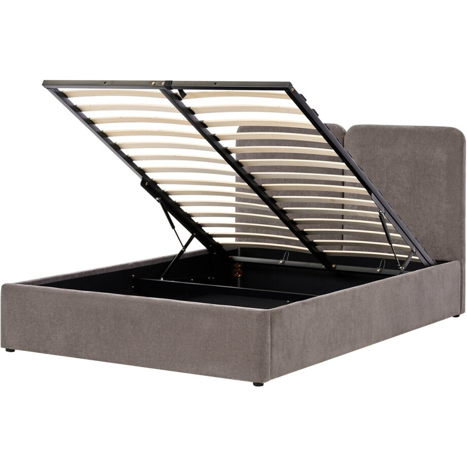 ARBOIS - Bed met opbergruimte - Taupe - 140 x 200 cm - Polyester ARBOIS - Bed met opbergruimte - Taupe - 140 x 200 cm - Polyester afbeelding 1
