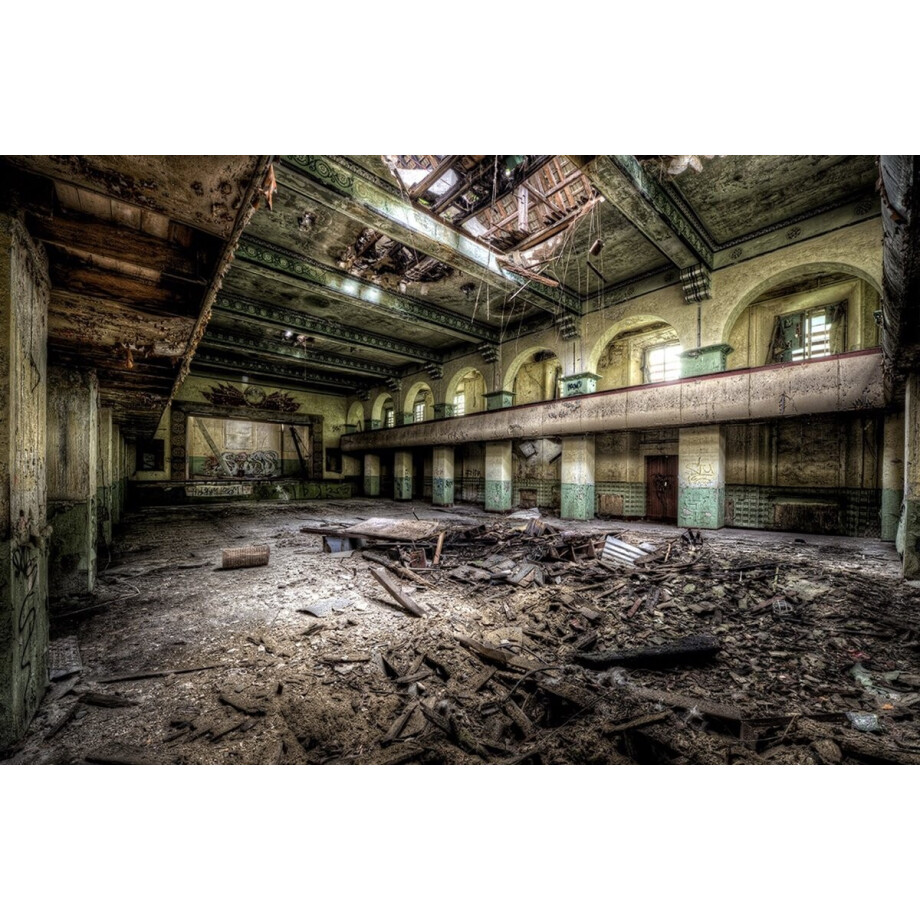 Abandoned Building Collection l- Kristal Helder Galerie kwaliteit Plexiglas 5mm. - Blind Aluminium Ophangframe - Fotokunst - Luxe Wanddecoratie - inclusief verzending afbeelding 1