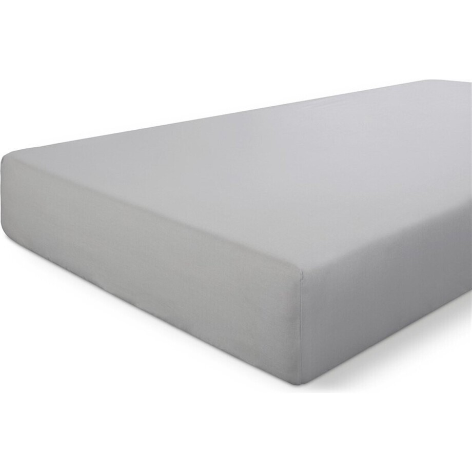 Walra Hoeslaken Crispy Cotton - 140x200 - 100% Katoen - Grijs afbeelding 1