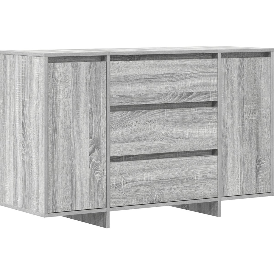 vidaXL - Dressoir - met - lade - Grijs - sonoma - 120 - x - 41 - x - 75 - cm - Bewerkt - hout vidaXL - Dressoir - met - lade - Grijs - sonoma - 120 - x - 41 - x - 75 - cm - Bewerkt - hout afbeelding 1