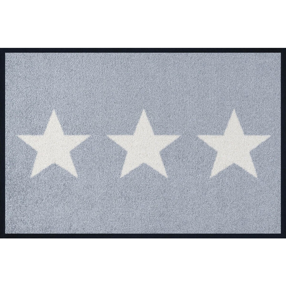 Kleen-Tex Deurmat Wash&Dry Stars Grey - 40 x 60cm Kleen-Tex Deurmat Wash&Dry Stars Grey - 40 x 60cm afbeelding 1