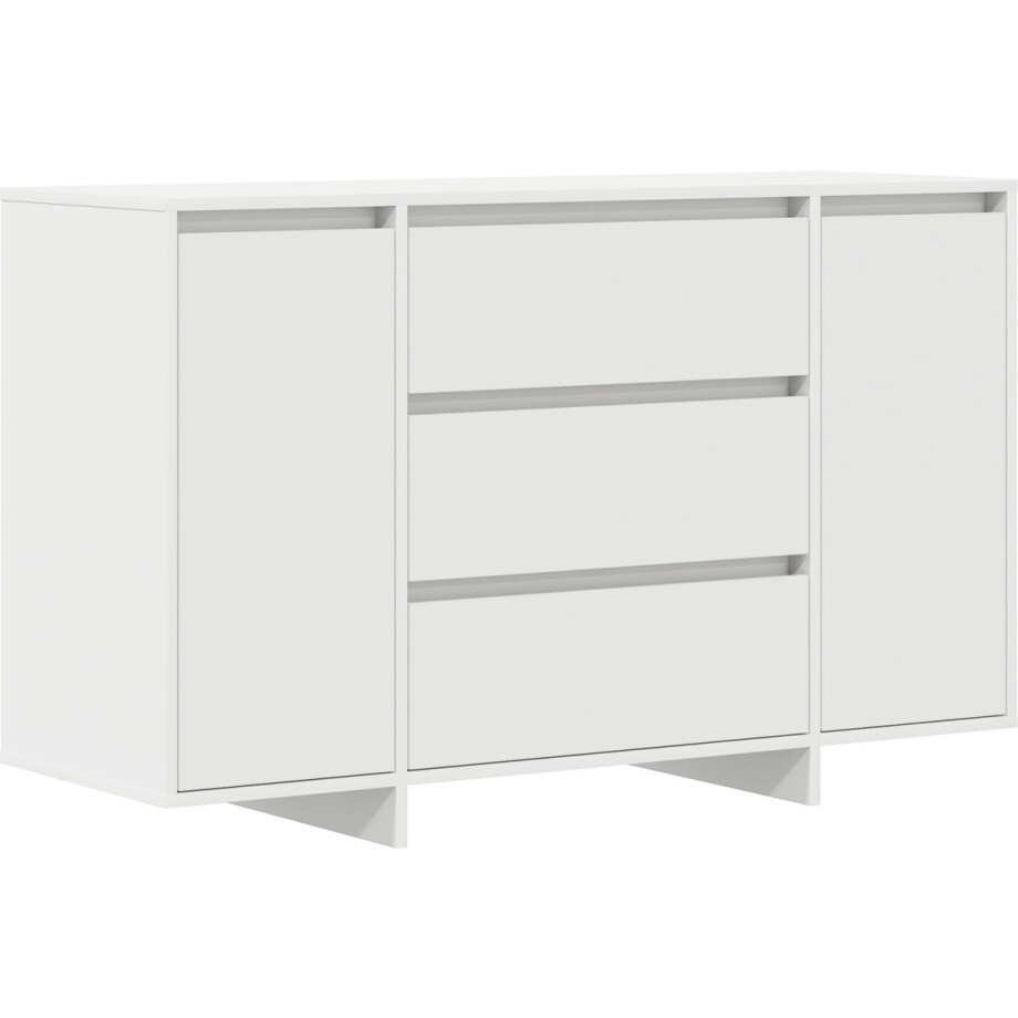 vidaXL - Dressoir - met - lade - Wit - 120 - x - 41 - x - 75 - cm - Bewerkt - hout afbeelding 1