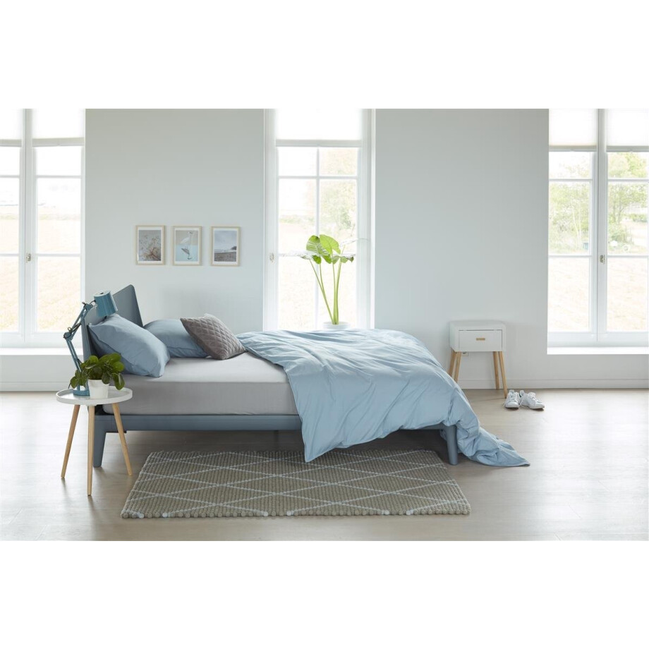 Beddinghouse - Jersey - Hoeslaken - 160x220 cm - Lichtgrijs Beddinghouse - Jersey - Hoeslaken - 160x220 cm - Lichtgrijs afbeelding 1