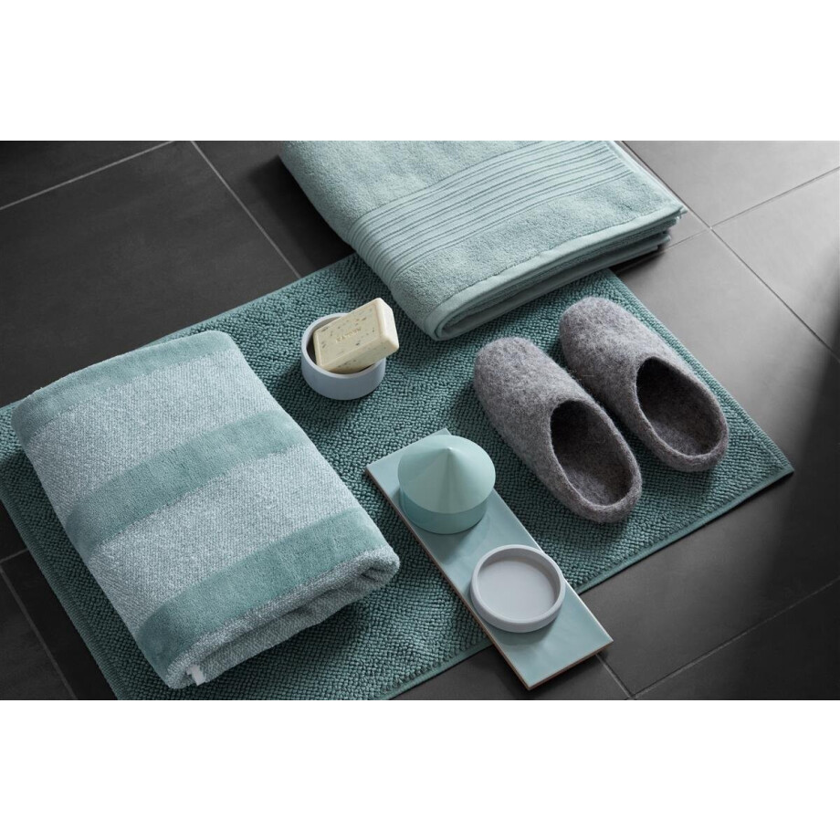 Beddinghouse Sheer - Katoen - Handdoek - 50x100 cm - Groen afbeelding 1