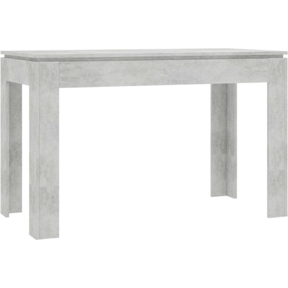 vidaXL - Eettafel - 120x60x76 - cm - bewerkt - hout - betongrijs afbeelding 1