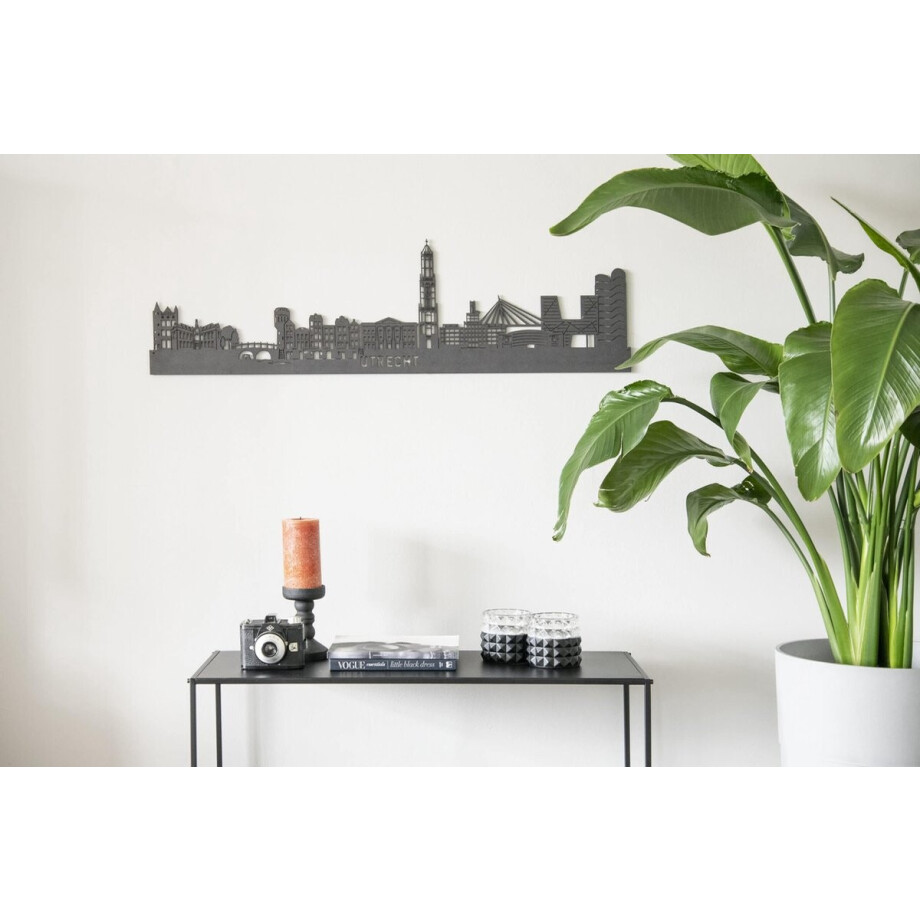 Skyline Utrecht Detail Zwart Mdf 60cm Wanddecoratie Voor Aan De Muur City Shapes Skyline Utrecht Detail Zwart Mdf 60cm Wanddecoratie Voor Aan De Muur City Shapes afbeelding 1