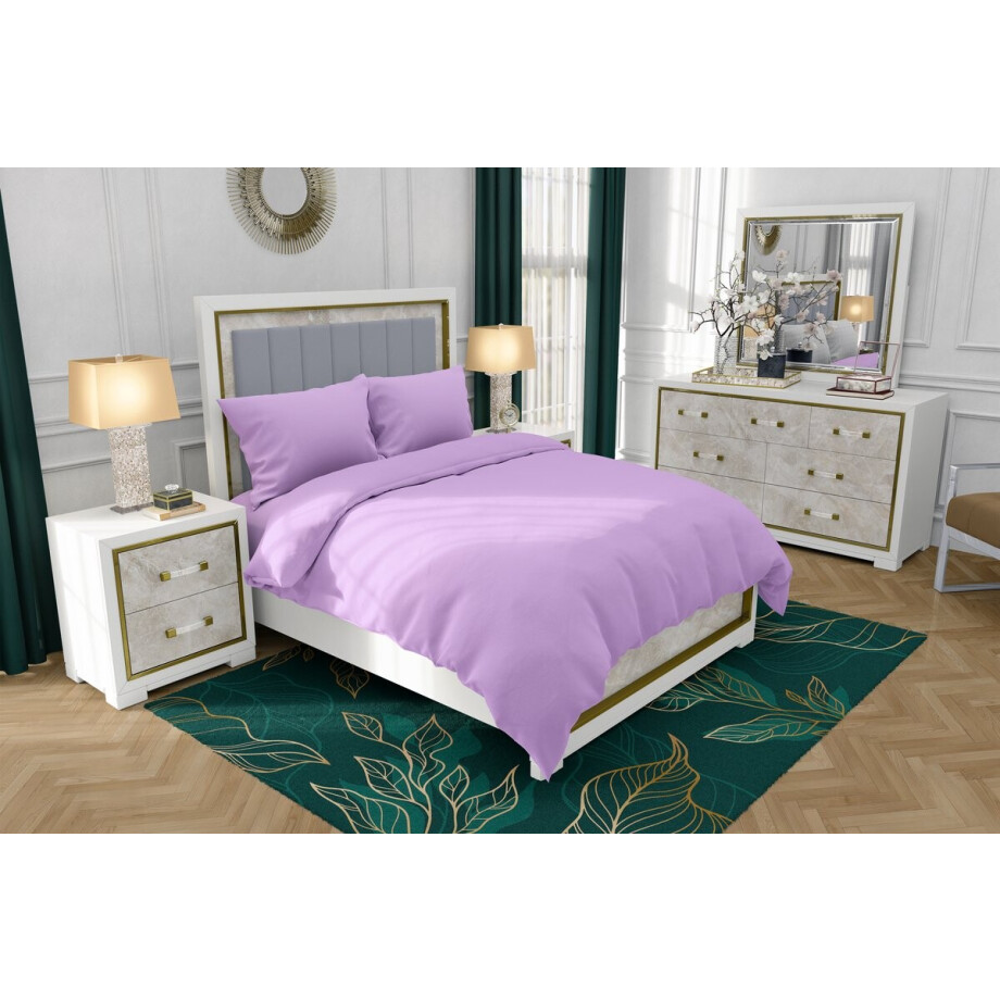 Zydante Swisstech® - Dekbedovertrekset - The Cotton Collection - Plain Purple - 240x200/220 + 2*60x70 cm afbeelding 1
