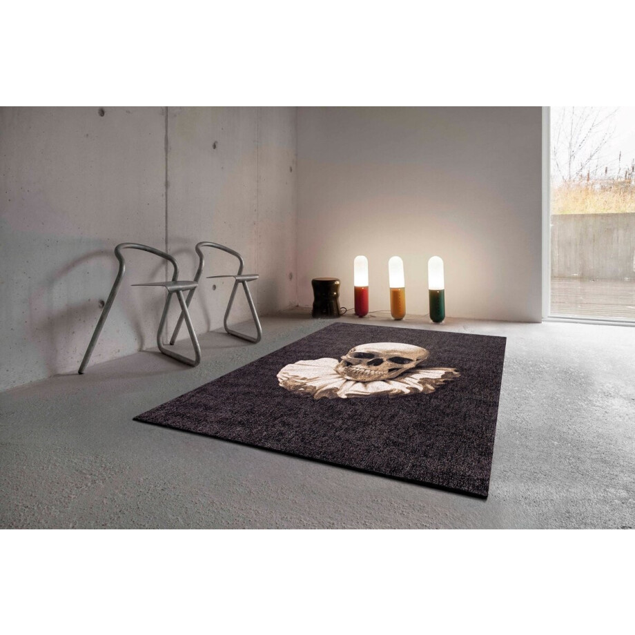 Louis De Poortere vloerkleed Funny Bones - zwart - 280x390cm afbeelding 1