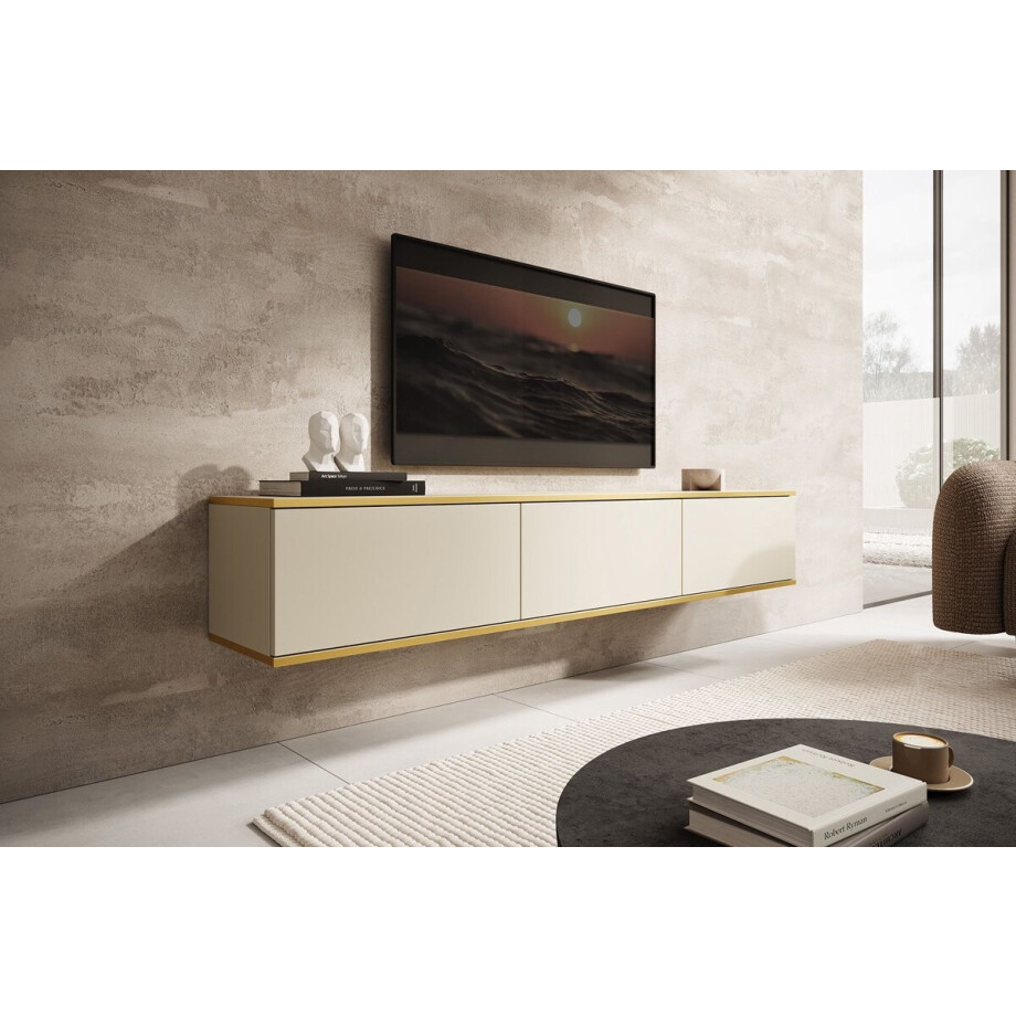 Meubella - TV-Meubel Orleans - Beige - 175 cm afbeelding 1