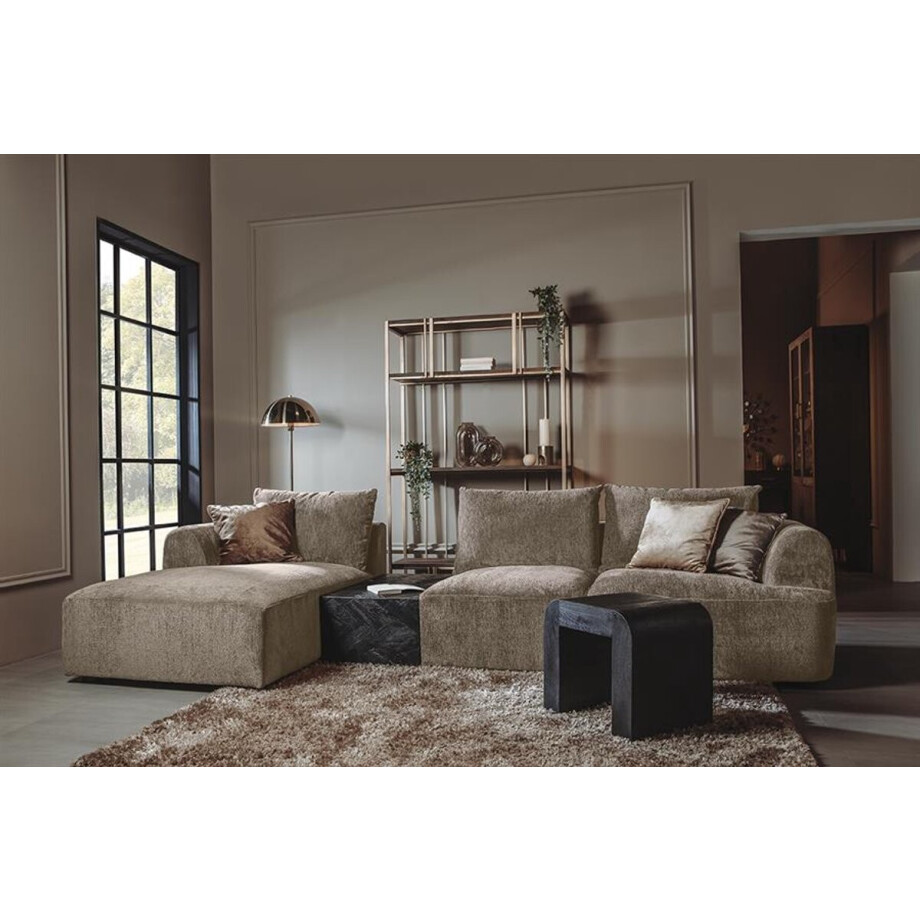 Tower Living Chaise Longue Bank Canterbury - Taupe Stof - Links - 293x170x87cm afbeelding 1