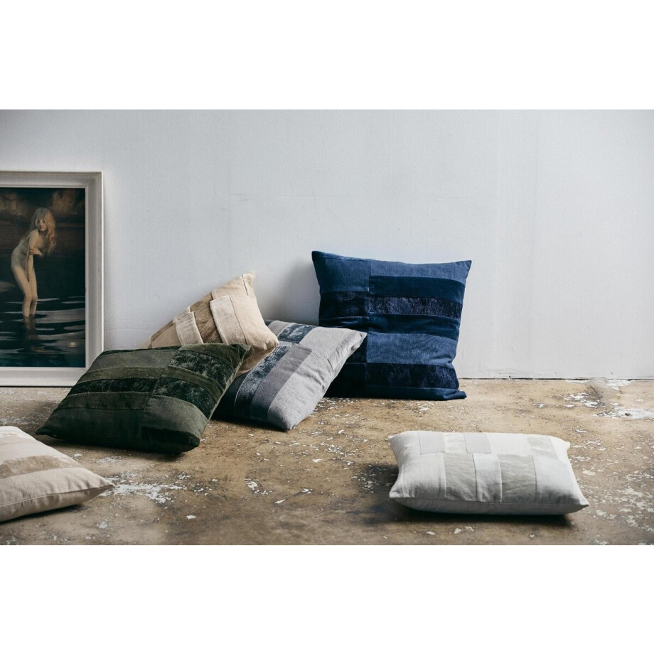 Nordal Sierkussen hoes Capella Blauw 48 x 48 cm voorzien van rits afbeelding 1