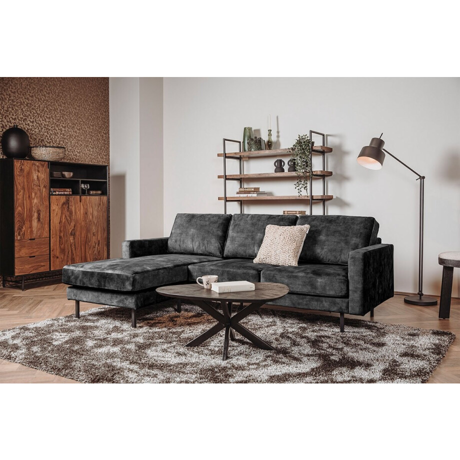 Hoekbank Cambridge | Antraciet Velours afbeelding 1