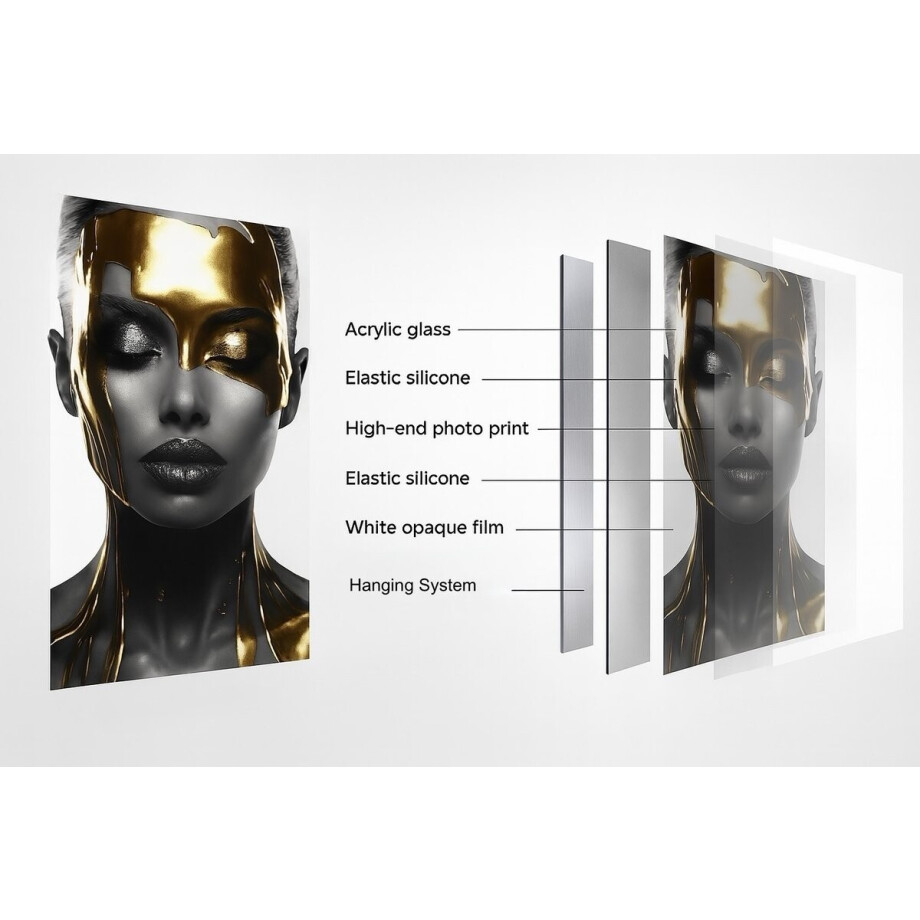 Luxe Wanddecoratie op Maat – Kristalhelder Plexiglas 5mm – Blind Aluminium Ophangsysteem – Art-Empire Luxe Wanddecoratie op Maat – Kristalhelder Plexiglas 5mm – Blind Aluminium Ophangsysteem – Art-Empire afbeelding 1