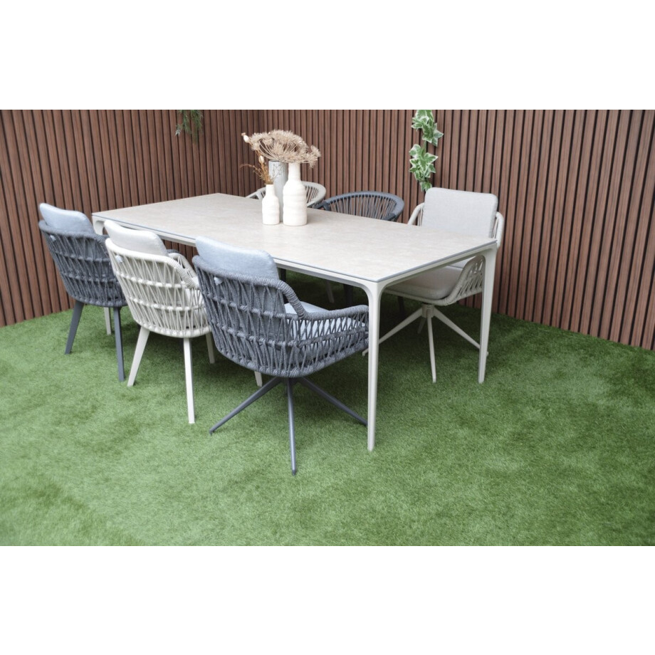 Hartman Kyra dining tuintafel 180x90 cm. - Latte Hartman Kyra dining tuintafel 180x90 cm. - Latte afbeelding 1