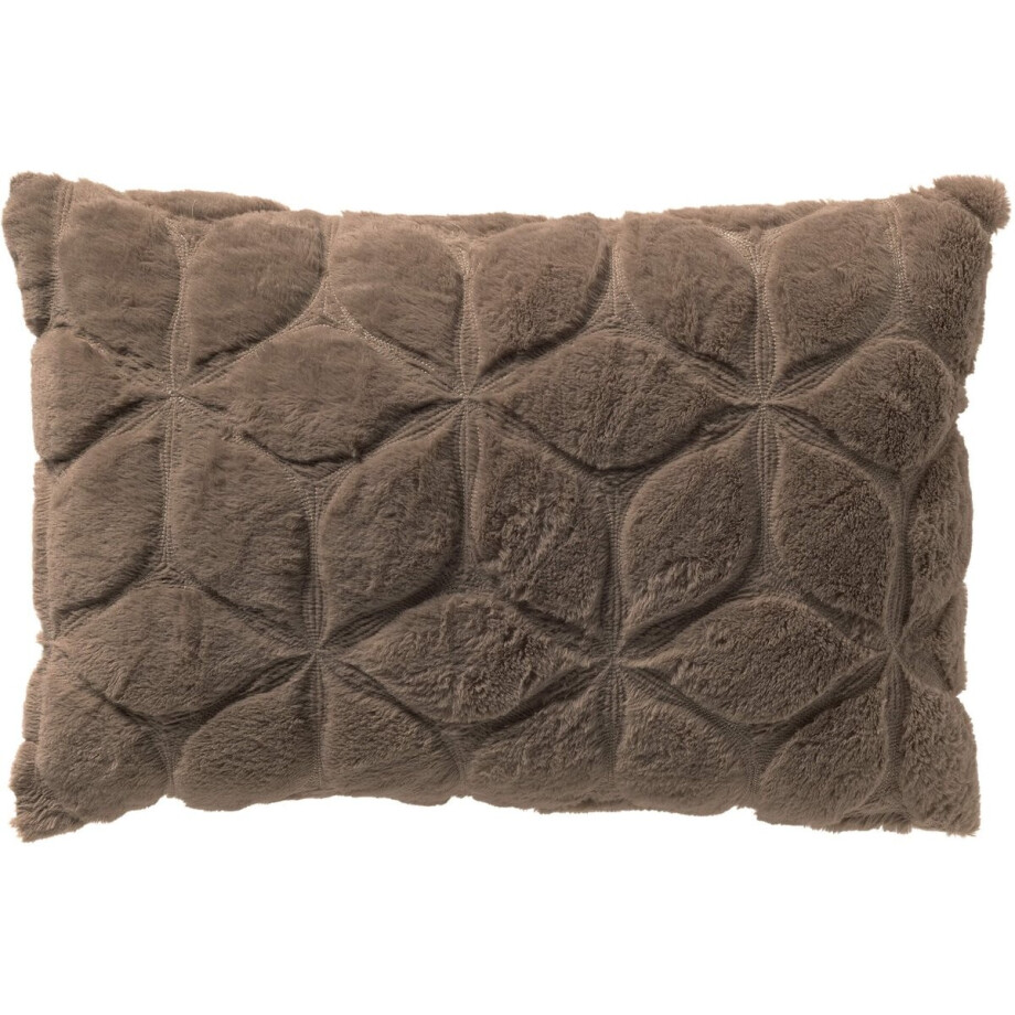Dutch Decor QUINN - sierkussen 40x60 cm - bontlook - gewatteerd bloemmotief - Driftwood - taupe - Inclusief binnenkussen - Luxe kussens voor woonkamer & bank Dutch Decor QUINN - sierkussen 40x60 cm - bontlook - gewatteerd bloemmotief - Driftwood - taupe - Inclusief binnenkussen - Luxe kussens voor woonkamer & bank afbeelding 1