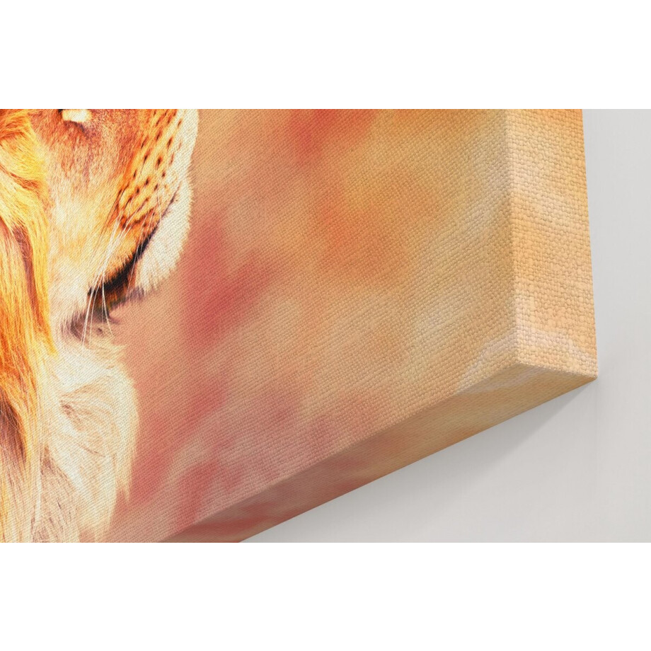 Artaza Canvas Schilderij Leeuw - 80x60 cm - Wanddecoratie Dieren - Muurdecoratie Zonsondergang - Schilderijen Op Canvas Artaza Canvas Schilderij Leeuw - 80x60 cm - Wanddecoratie Dieren - Muurdecoratie Zonsondergang - Schilderijen Op Canvas afbeelding 1