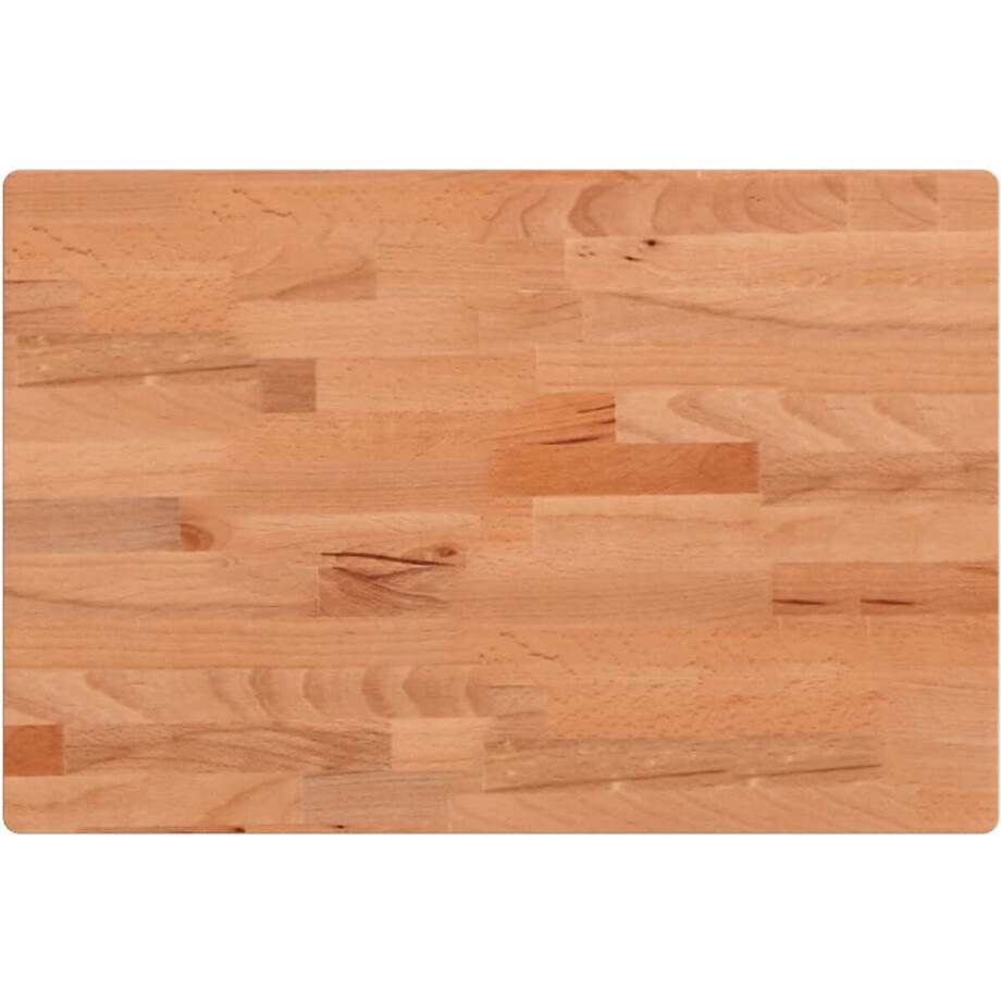 vidaXL - Tafelblad - rechthoekig - 60x40x4 - cm - massief - beukenhout afbeelding 1