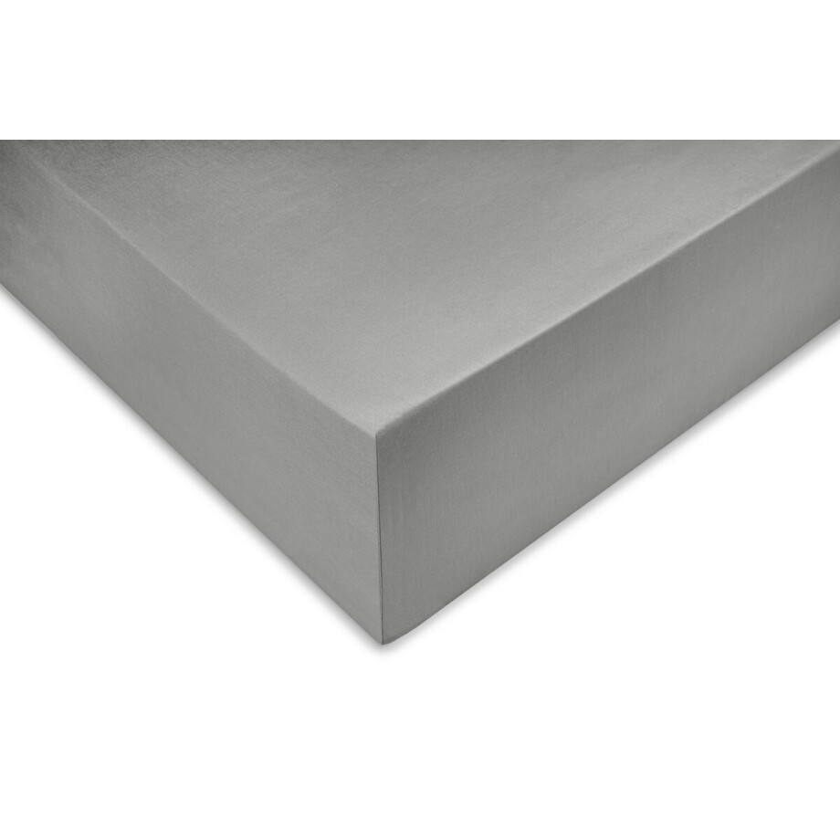 Zohome Hoeslaken Satinado - Onderlaken 1 persoons - 90x210-220 - 100% Katoen-Satijn - Grijs Zohome Hoeslaken Satinado - Onderlaken 1 persoons - 90x210-220 - 100% Katoen-Satijn - Grijs afbeelding 1