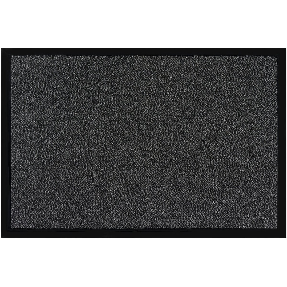 MD Entree - Deurmat - Shannon - Antraciet - Vloerkleed - Met antislip - Wasbaar- Vocht absorberend - Hoge dichtheid 600gr/m2 - 60 x 90 cm MD Entree - Deurmat - Shannon - Antraciet - Vloerkleed - Met antislip - Wasbaar- Vocht absorberend - Hoge dichtheid 600gr/m2 - 60 x 90 cm afbeelding 1