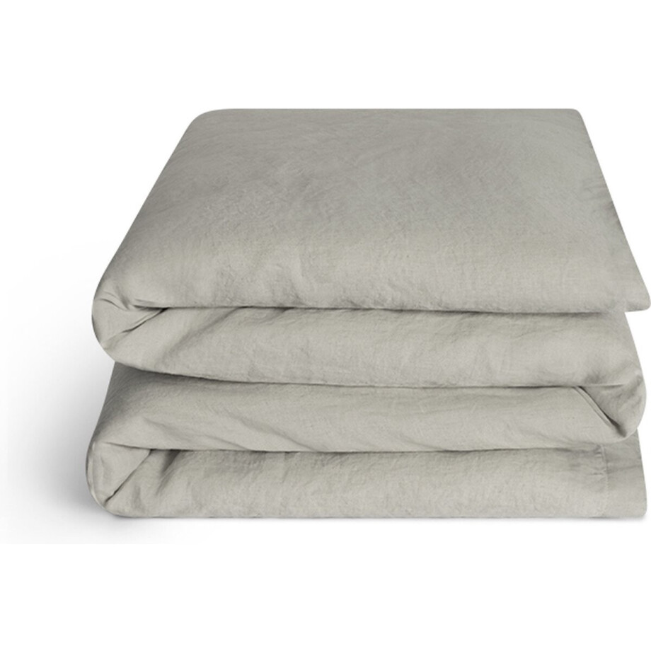 Yumeko kinderdekbedovertrek gewassen linnen mistig groen 100x135 - Biologisch & ecologisch afbeelding 1