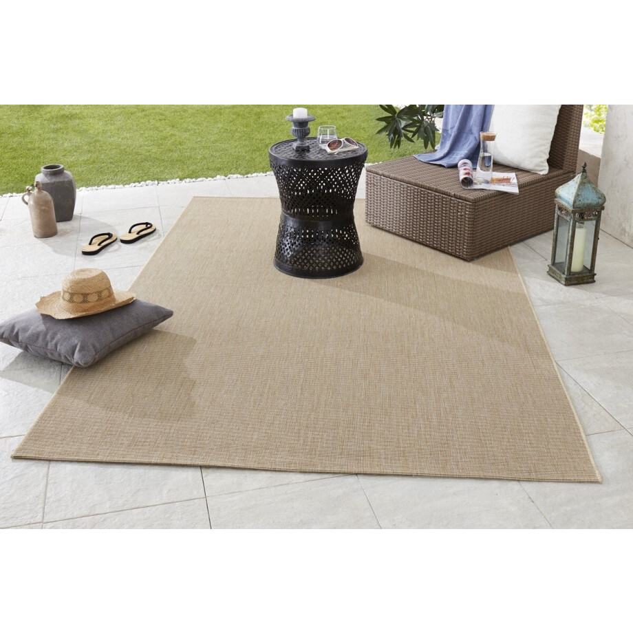 Flycarpets Laagpolig vloerkleed - Binnen en buitenkleed - Match - Beige 160x230 cm afbeelding 1