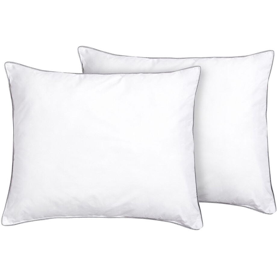 PELISTER - Kussen set van 2 - Wit - 50 x 60 cm - Katoen afbeelding 1