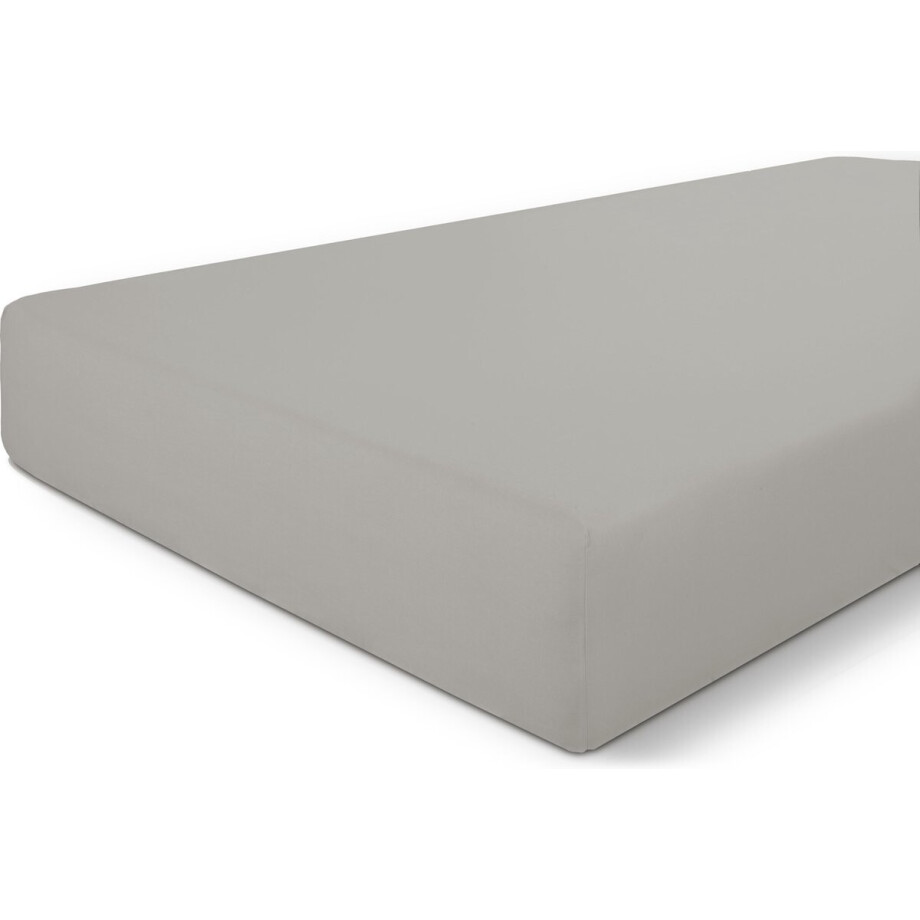 Byrklund Hoeslaken Bed Basics Cotton - 160x200 - 100% Katoen - Licht Grijs afbeelding 1