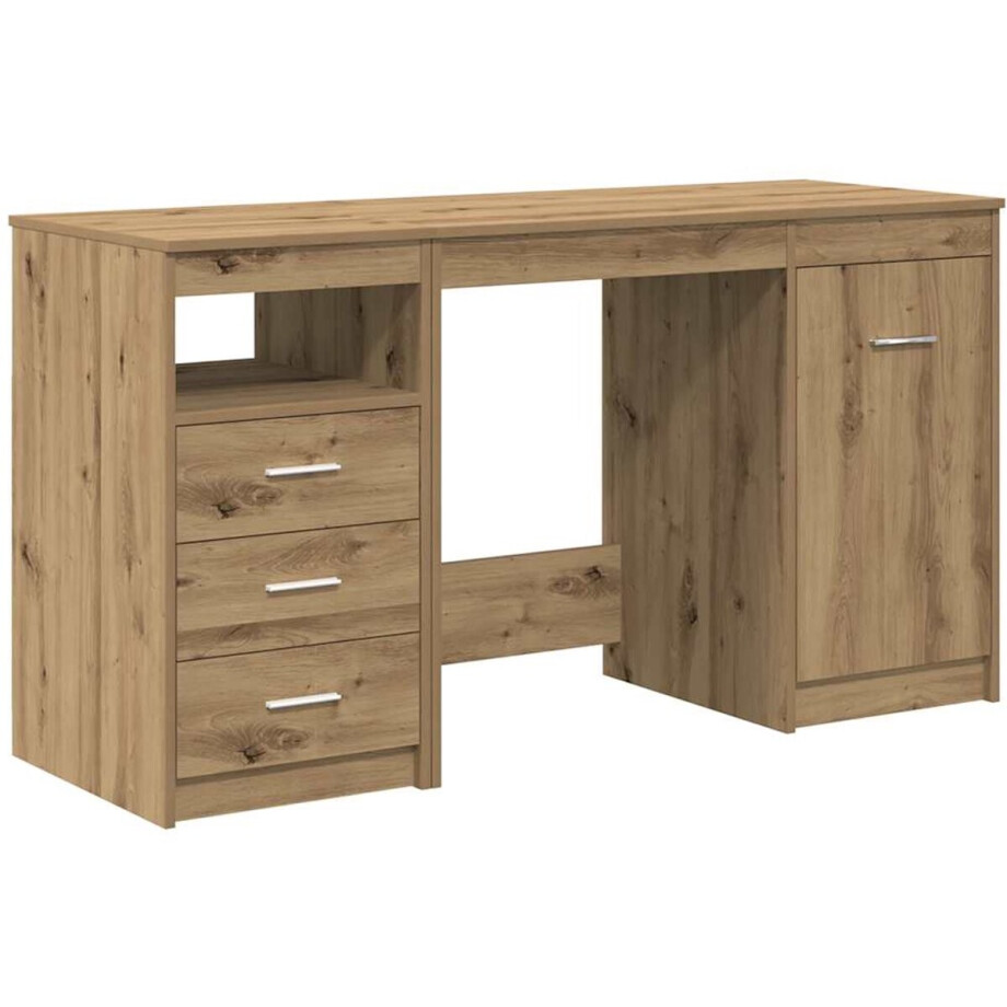 vidaXL - Bureau - met - kast - Artisan - Oak - Engineered - Wood afbeelding 1