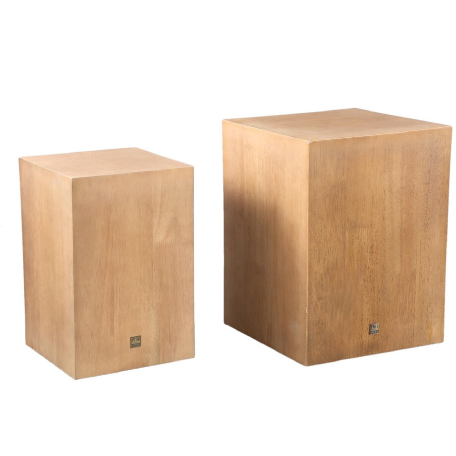 PTMD - Bloemenzuil Gustavo - Beige - 30x30x40cm - Set van 2 PTMD - Bloemenzuil Gustavo - Beige - 30x30x40cm - Set van 2 afbeelding 1