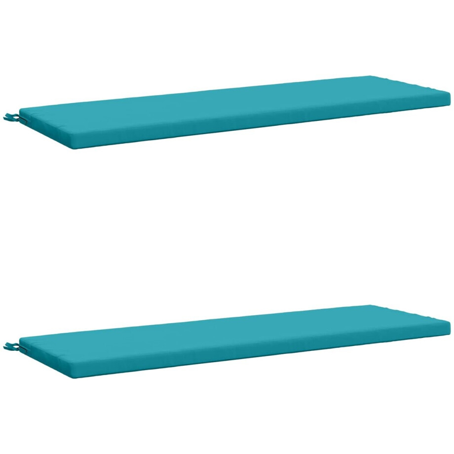 vidaXL - 2-delige - Bankkussens - SOEST - 2 - st - 100% - Polyester - Turquoise vidaXL - 2-delige - Bankkussens - SOEST - 2 - st - 100% - Polyester - Turquoise afbeelding 1