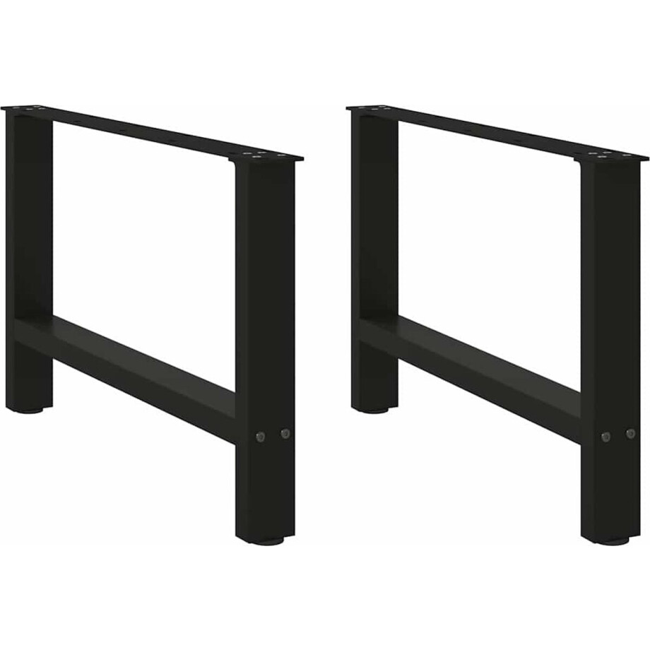 vidaXL - Salontafelpoten - 2 - st - 70x(42-43) - cm - staal - zwart afbeelding 1