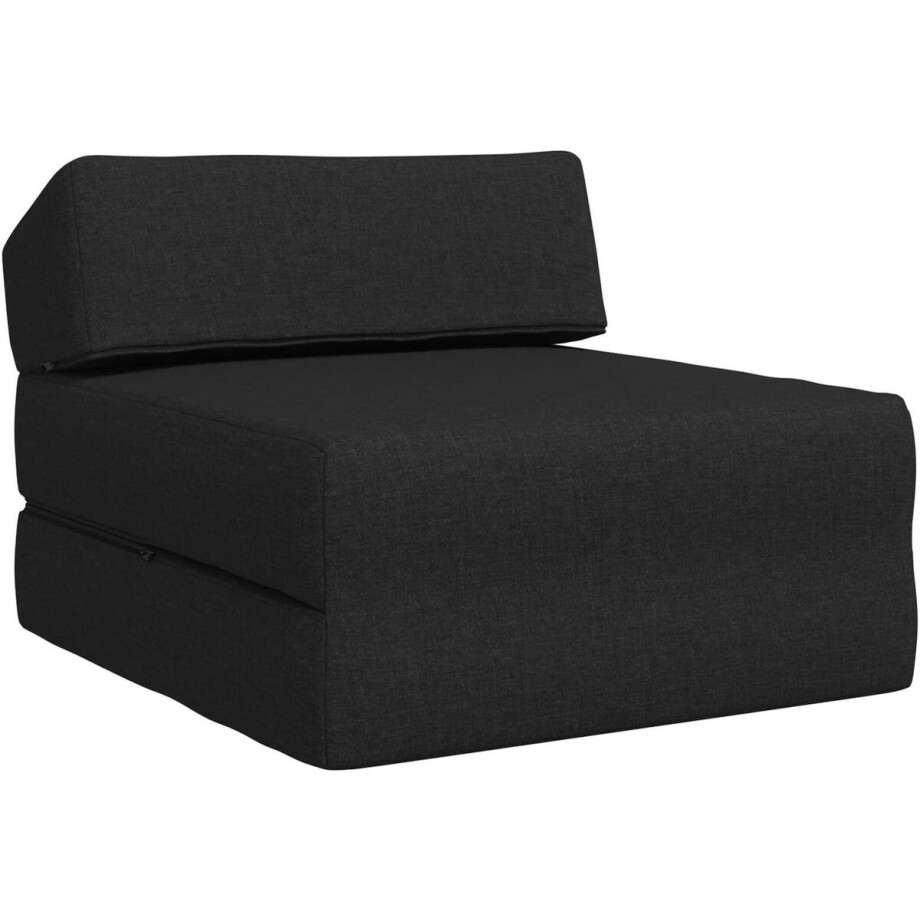 vidaXL - Vouwbare - Sofa - Bed - Zwart - 60 - x - 70 - x - 41 - cm - Stof vidaXL - Vouwbare - Sofa - Bed - Zwart - 60 - x - 70 - x - 41 - cm - Stof afbeelding 1