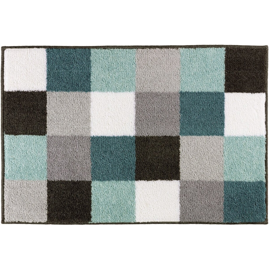 Casilin Badmat Antislip 65x115cm Blocks - Waterabsorberende Badkamermat - Wasbaar en Sneldrogend - Voor Douche en Bad - Hoogpolig - Acryl - Rechthoek - Blauw, Grijs Casilin Badmat Antislip 65x115cm Blocks - Waterabsorberende Badkamermat - Wasbaar en Sneldrogend - Voor Douche en Bad - Hoogpolig - Acryl - Rechthoek - Blauw, Grijs afbeelding 1