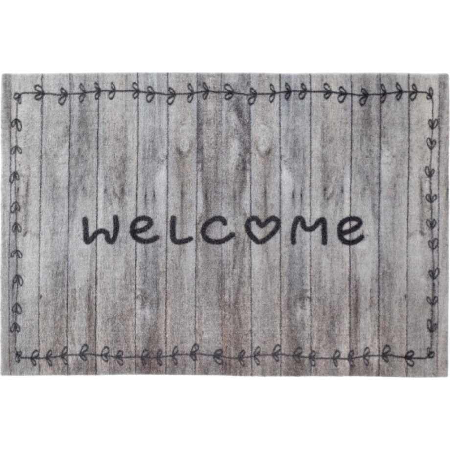 MD Entree - Deurmat - Schoonloopmat - Impression - Love Wood Welcome - 50 x 75 cm MD Entree - Deurmat - Schoonloopmat - Impression - Love Wood Welcome - 50 x 75 cm afbeelding 1