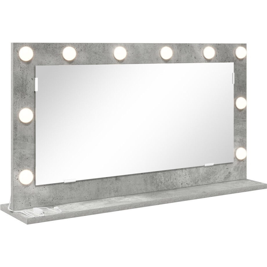 vidaXL - Make-up - Spiegel - Beton - Grijs - 80 - x - 45 - x - 18 - cm - Rechthoekig vidaXL - Make-up - Spiegel - Beton - Grijs - 80 - x - 45 - x - 18 - cm - Rechthoekig afbeelding 1