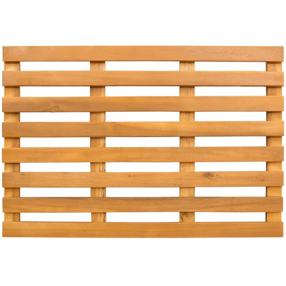 vidaXL - Badmat - Effen - Bruin - 100 - x - 53 - cm - Hout afbeelding 1