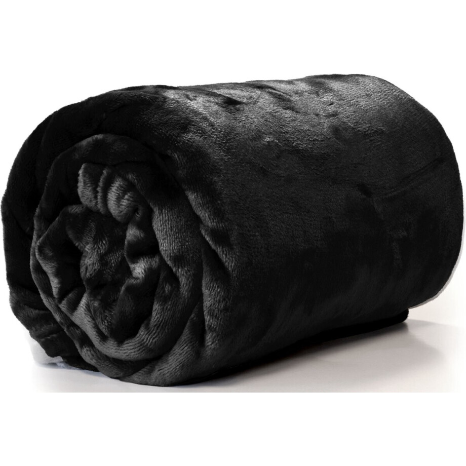 Unique Living plaid - Enzo - 130x180cm - Zwart afbeelding 1