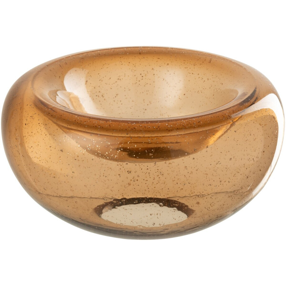 J-Line sierschaal Carol - glas - bruin - small J-Line sierschaal Carol - glas - bruin - small afbeelding 1