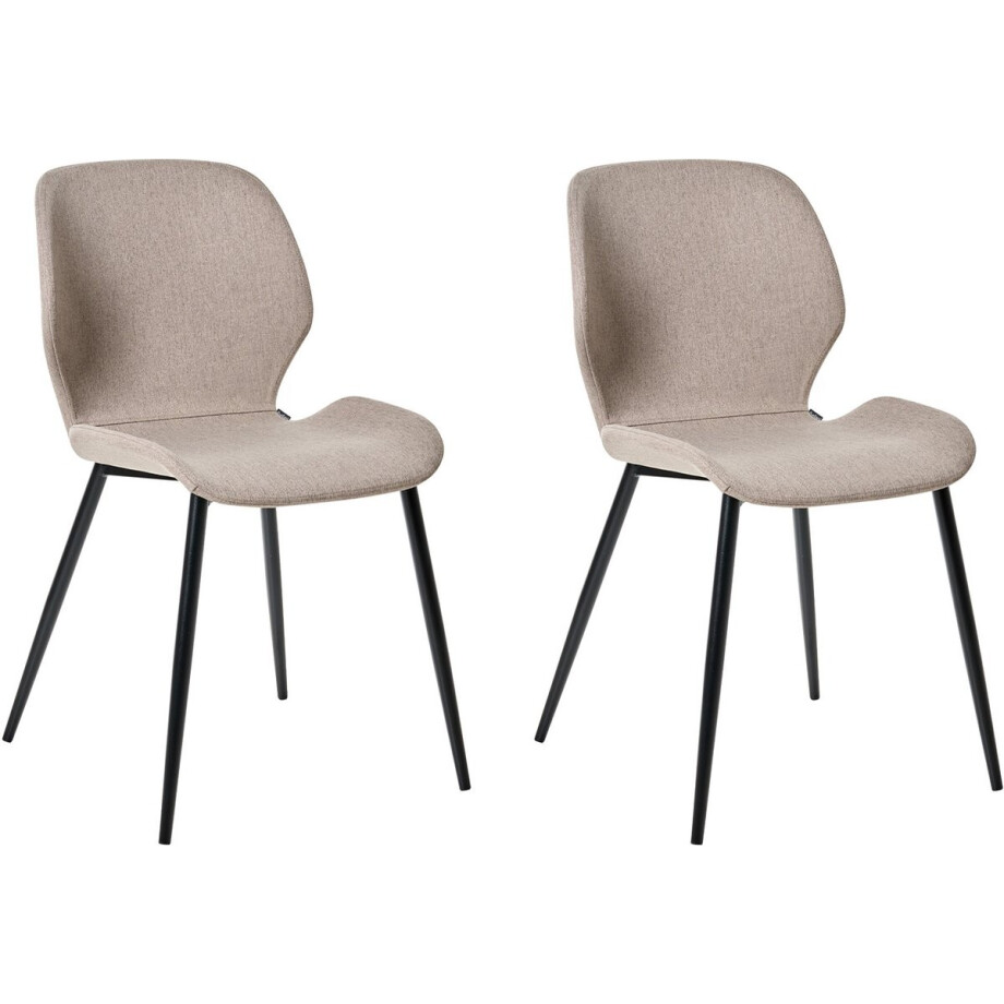 HOLLAND - Vergaderstoel set van 2 - Taupe - Polyester HOLLAND - Vergaderstoel set van 2 - Taupe - Polyester afbeelding 1
