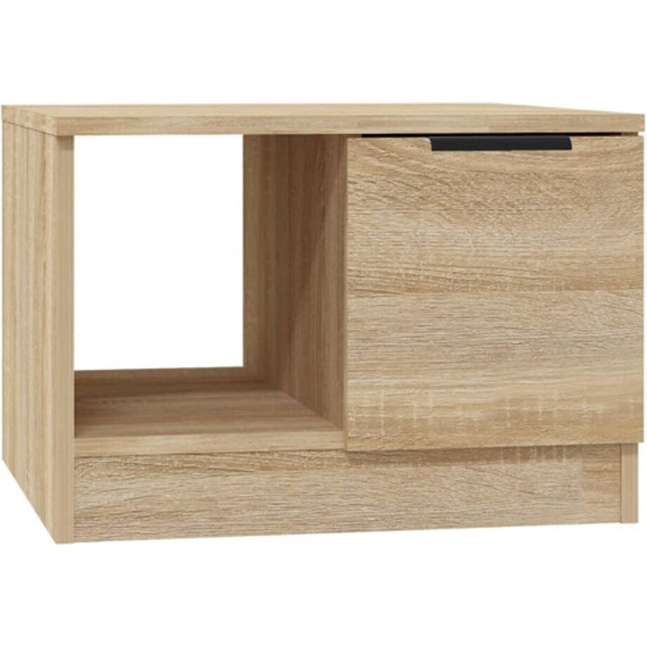 vidaXL - Salontafel - 50x50x36 - cm - bewerkt - hout - sonoma - eikenkleurig afbeelding 1