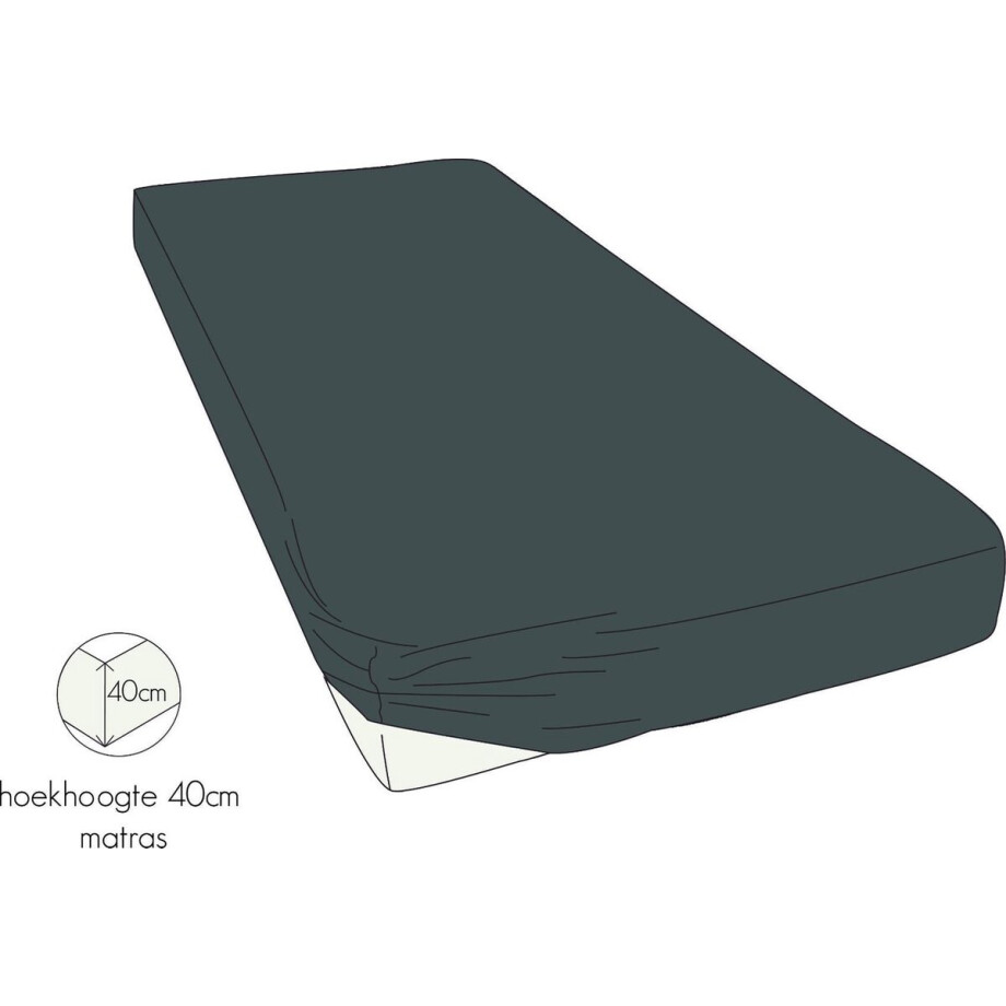 Kayori Shizu - Percale katoen - Split-topper - Hoeslaken - Tweepersoons - 160x210 cm - Taupe Kayori Shizu - Percale katoen - Split-topper - Hoeslaken - Tweepersoons - 160x210 cm - Taupe afbeelding 1