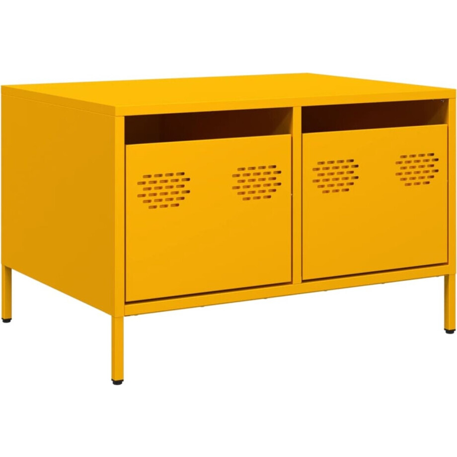 vidaXL Tv-meubel - Staal - 2 lades - 68x50x43,5 cm Tv-meubel - Tv-meubelen - Tv Kast - Opbergkast vidaXL Tv-meubel - Staal - 2 lades - 68x50x43,5 cm Tv-meubel - Tv-meubelen - Tv Kast - Opbergkast afbeelding 1