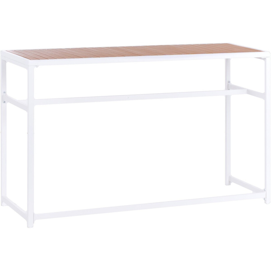 BELIANI AVETRANA - Tuintafel - Wit - 150 x 50 cm - Staal BELIANI AVETRANA - Tuintafel - Wit - 150 x 50 cm - Staal afbeelding 1